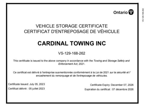 2026-Certified in Vehicle Storage Oversight